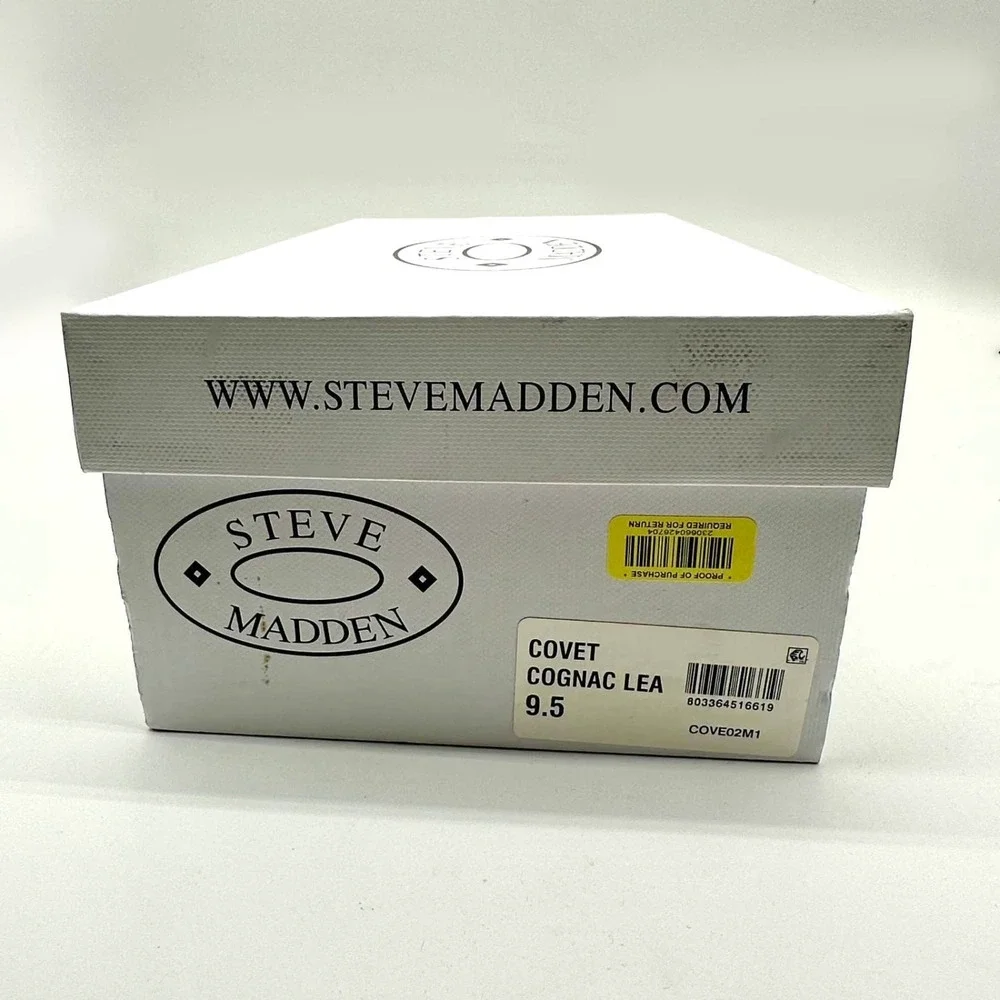 Steve Madden COVET Men's Cognac Leather Monk Strap Shoes‎ 9.5